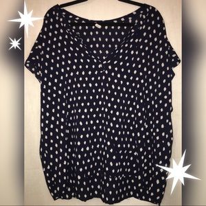 Navy Blue Polka Dot Shirt